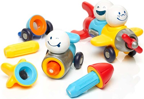Smartmax giocattolo magnetico My First Explorers set costruzioni auto aereo-3