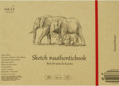 SMLT album schizzi carta marrone 24,5x17,6 cm 135gr 28 fogli creativo