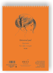 SMLT blocco ad anelli carta mixed media A3 200gr 30 fogli disegno