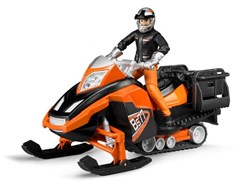 Bruder motoslitta giocattolo con conducente e accessori - divertimento invernale