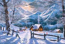Castorland puzzle Snowy Morning - 1500 pezzi paesaggio invernale