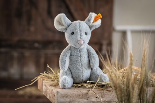 Steiff topo peluche Cheesy grigio chiaro - peluche 19 cm - certificato CE-2