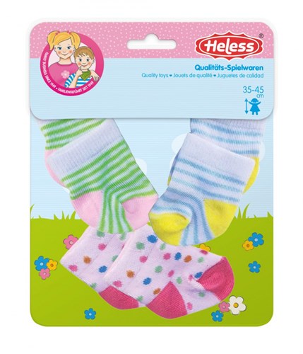 Heless calzini bambola set - calzini colorati per bambole 28-35cm