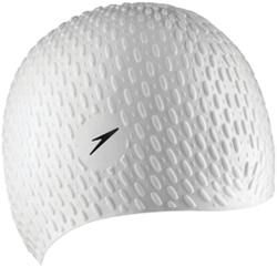 Speedo cuffia da nuoto Bubble Cap bianca - accessorio nuoto silicone adulti