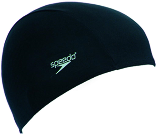 Speedo cuffia da nuoto poliestere nera - accessorio nuoto adulti