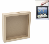 Hobbygroep salvadanaio cornice decorazione legno 17x17x3,7 cm