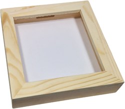 Hobbygroep salvadanaio plexiglass scatola risparmio legno naturale bianco 17 cm