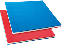 SwimTech zattera da nuoto schiuma quadrata 96,5x95,5x6cm blu rosso