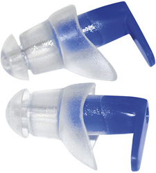 SwimTech tappi per orecchie blu/trasparente - Accessorio nuoto comfort