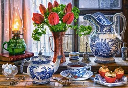 Castorland puzzle natura morta floreale - 1500 pezzi arte tulipani