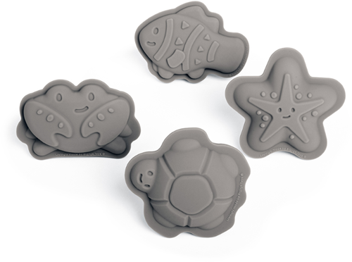 Bigjigs Grigio pietra Carattere Sabbia Stampi-2