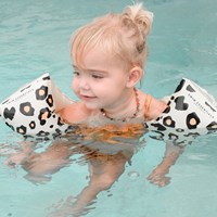 Swim Essentials braccioli gonfiabili stampa leopardo beige 0-2 anni-2