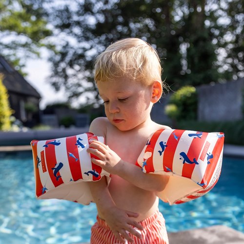 Swim Essentials braccioli balena rosso-bianco 0-2 anni sicurezza nuoto-2