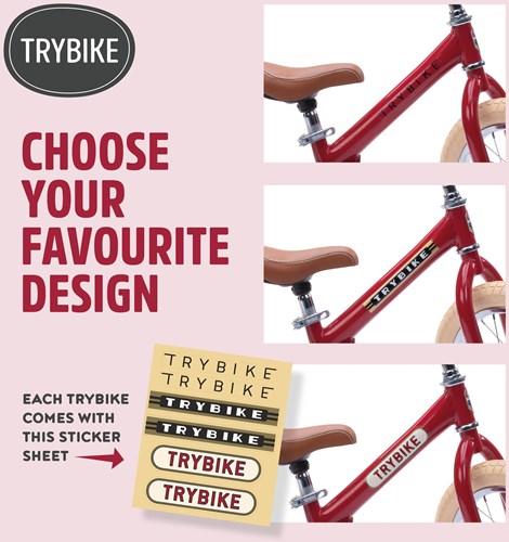 Trybike loopfiets Steel vintage rood - tweewieler