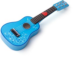 Tidlo chitarra in legno blu - chitarra per bambini con stelle