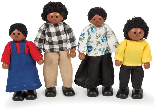 Bambole multiculturali Tidlo famiglia nera