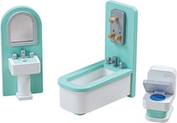 Tidlo set mobili bagno in legno per casa delle bambole - accessori casa bambole
