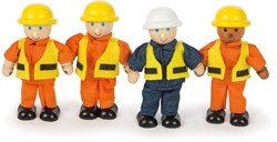 Tidlo costruttori set di figure in legno cantiere 4 pezzi