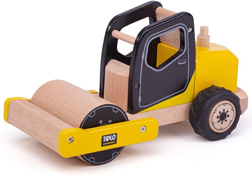 Tidlo Rullo Compressore in Legno - Giocattolo da Cantiere - Wals
