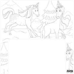 Matta tovaglietta unicorno da colorare - riutilizzabile per sedia Ikea Antilop
