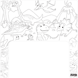 Matta tovaglietta da colorare dinosauro silicone per seggiolone Ikea Antilop