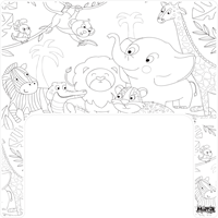 Matta - Jungle Explorer tovaglietta da colorare per seggiolone Ikea Antilop silicone