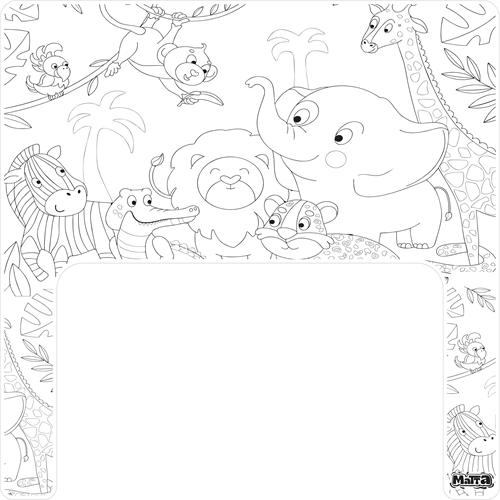 Matta - Jungle Explorer tovaglietta da colorare per seggiolone Ikea Antilop silicone
