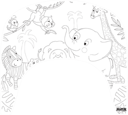 Matta tovaglietta da colorare Jungle Explorer per Tripp Trapp - silicone riutilizzabile