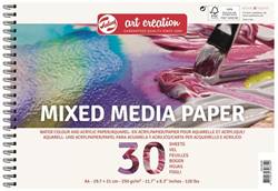 Talens Carta Mixed Media A4 250g 30 fogli - blocco creativo da disegno
