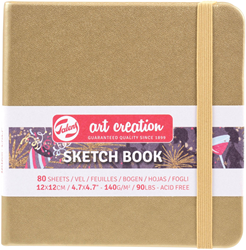 Talens album da disegno oro 12x12 cm 140gr 80 fogli per disegno e acquerello