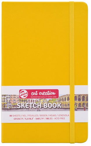 Talens Art Creation TAC Schetsboek 13x21 cm 140gr 80 vel Goudgeel