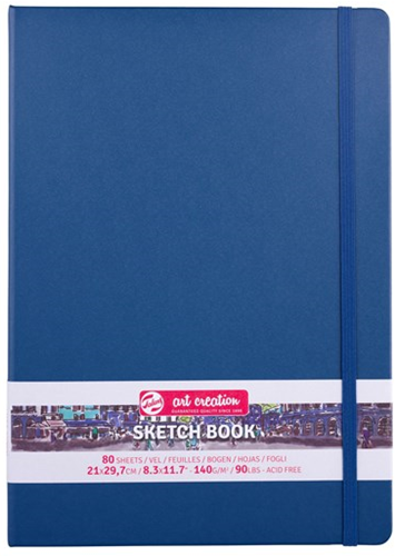 Royal Talens TAC Schetsboek 21x30 cm 140 gr 80 vel Marine Blauw