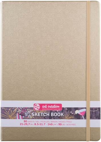 Talens album da disegno A4 oro bianco 140gr 80 fogli per schizzi e acquerello