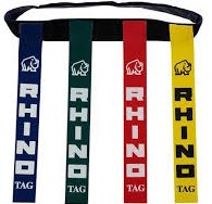 Rhino cintura rugby tag rossa con tag per 10 - set da allenamento
