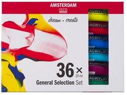 Bruynzeel set colori acrilici pittura Amsterdam Standard Series 36x20 ml