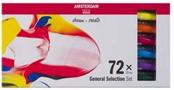 Bruynzeel set colori acrilici pittura Amsterdam Standard Series 72x20 ml