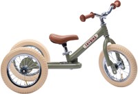 Trybike bici senza pedali Steel 2-in-1 - verde vintage bici per bambini