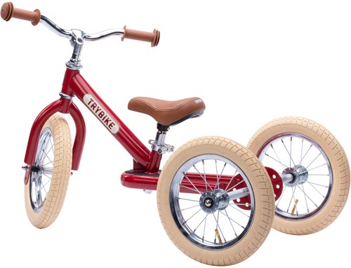 Trybike bicicletta senza pedali 2-in-1 Steel - bici bambini rosso vintage-2