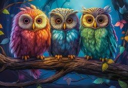 Castorland puzzle gufo - 1000 pezzi giocattolo di cartone colorato