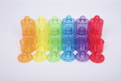 TickiT set di barattoli colorati trasparenti - giocattolo creativo 18 pezzi