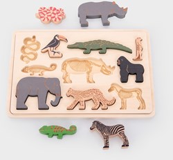 TickiT puzzle animali safari in legno - giocattolo educativo per bambini