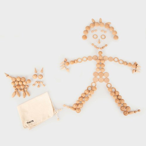 TickiT giocattolo in legno tesori set naturale 120 pezzi educativo-2