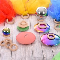 TickiT anelli in legno giocattolo educativo 56 mm - set da 10-3