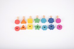 TickiT dadi e bulloni in legno arcobaleno set educativo per bambini