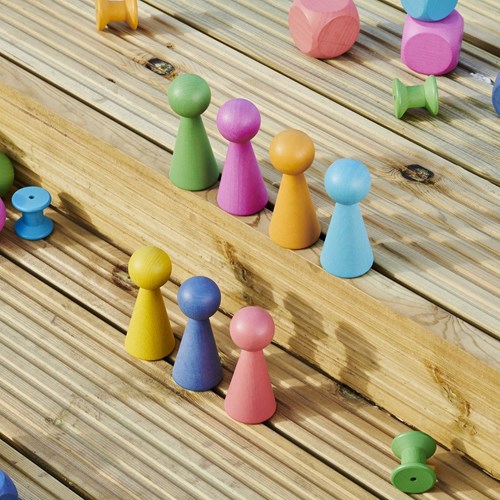 TickiT giocattolo in legno figure arcobaleno - gioco educativo colorato-3