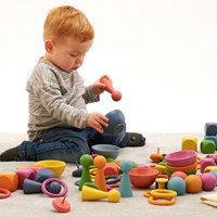 TickiT giocattolo in legno figure arcobaleno - gioco educativo colorato-2