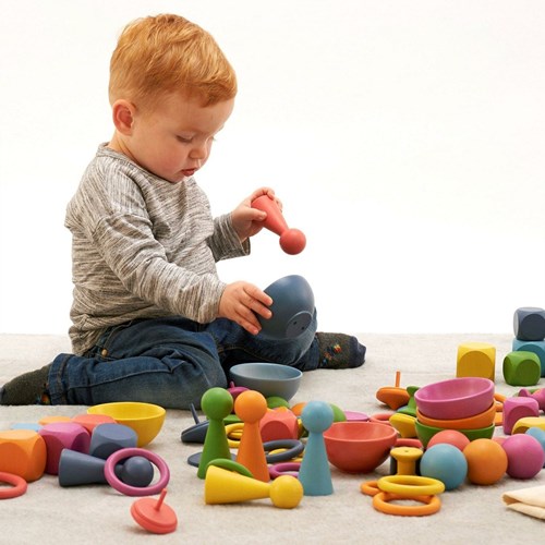TickiT giocattolo in legno figure arcobaleno - gioco educativo colorato-2