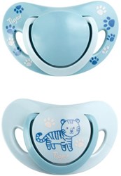 Tigex succhietti silicone Smart Planet 18-36M blu set da 2