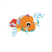Tigex giocattolo da bagno pesce nuotatore colorato per la vasca