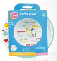 Tigex piatto fondo con base antiscivolo per bambini - adatto al microonde